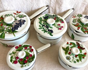 Exquisite Complete Set of 5 French Aluminite Limoges Porcelain De