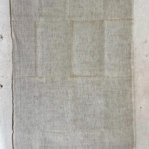 French Antique Pure Nubby Hemp Linen Kitchen Towels, Natural Raw Fiber, Rustic Hand Woven Linen, Homespun Authentic Torchons, 1900 image 8