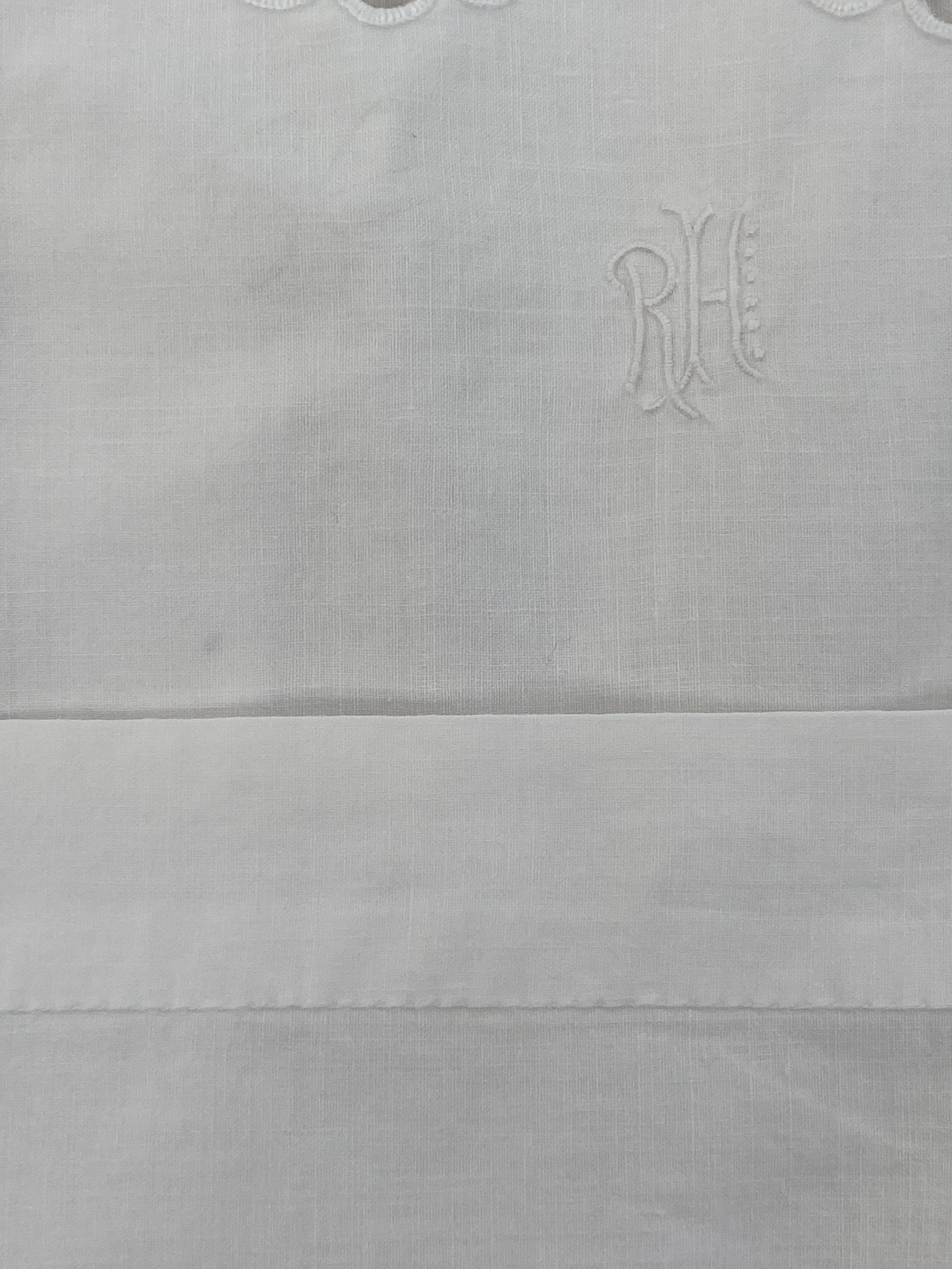Chemise De Nuit Vintage En Coton Brodé - Taille 2XL, Longueur Genou, 100% Coton Français