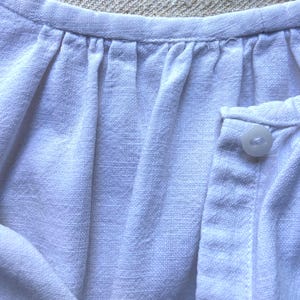 Oryginalna i stonowana francuska bawełniana sukienka bez rękawów z lnu vintage, rozmiar XL, rustykalna koszula nocna z lnu, koszula nocna, bez monogramu, lata 30. XX wieku zdjęcie 8
