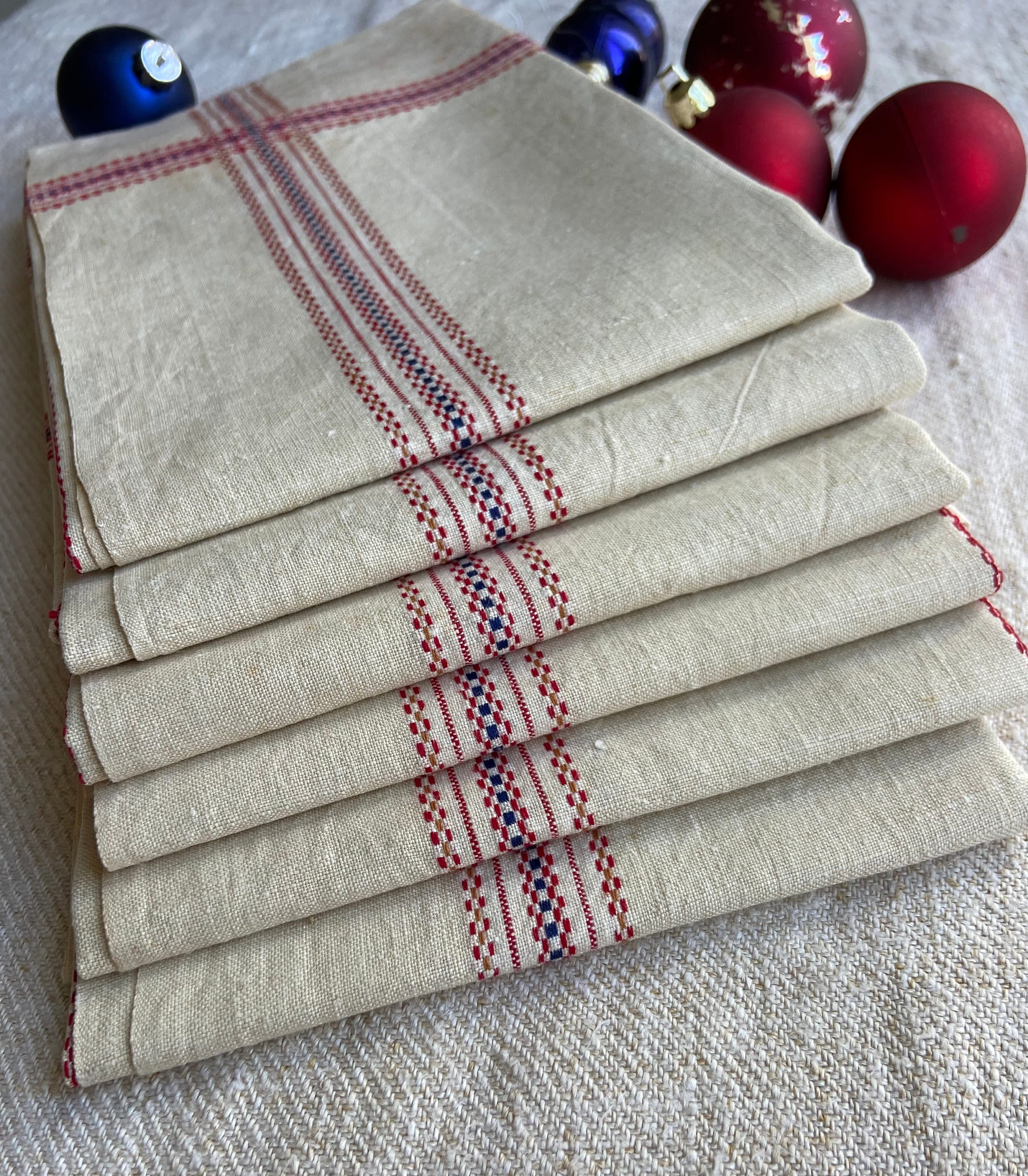 5 Pack Natural Blank Kitchen Tea Towels Bulk Wholesale 100% Hemmed Muslin  Cotton for Screen Print Embroidery DTG Hight Quality Made in USA 