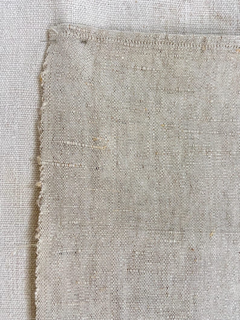 French Antique Pure Nubby Hemp Linen Kitchen Towels, Natural Raw Fiber, Rustic Hand Woven Linen, Homespun Authentic Torchons, 1900 image 6