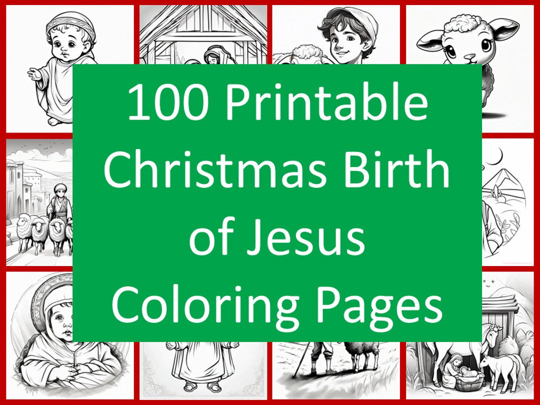 Printable Christmas Birth of Jesus Coloring,coloring Page,christmas ...