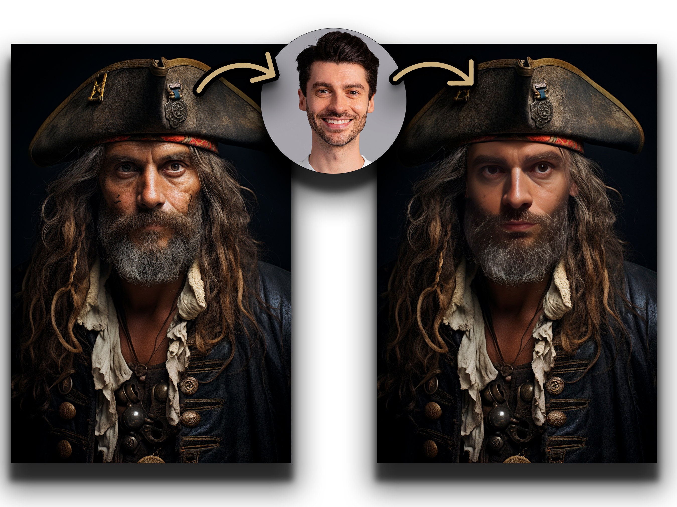 Custom Pirate Portrait, Turn Your Photo Into A Fantasy Portrait ...