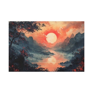 Vintage Bob Ross Mountainscape Canvas Peaceful Forest Wall Home Decor Vibrant Nature Landscape Oil Painting Expressive Painting Prints