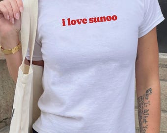 Ich liebe Sunoo Baby T-Shirt, Kpop Fan Shirt, Y2K Style Enhypen Bekleidung