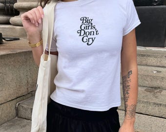 Big Girls Dont Cry Baby Tee Shirt, KPOP Enhypen Lyrics Inspired Shirt, Women's Baby Tee, cute retro girls shirt, enhypen merch