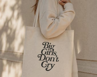 Big Girls Dont Cry Baumwollsegeltuch-Einkaufstasche, Enhypen inspiriert Einkaufstasche, Kpop Tasche, Enhypen Merch