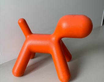 Contemporary Design - Vintage MAGIS Puppy Orange Plastic Abstract