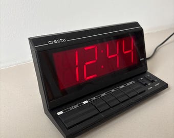 Despertador vintage de los ochenta/Cresta/estilo retro espacial/años 80
