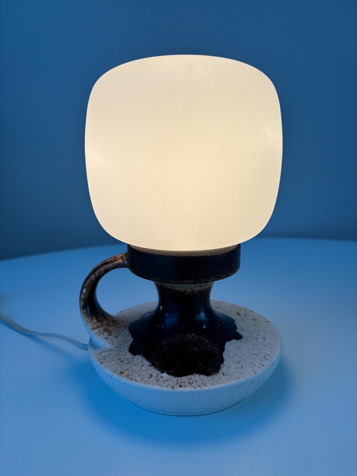vintage fat lava West Germany tafel lamp 1970 keramiek retro, foto 4 de 5