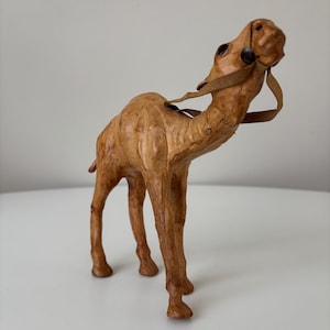 vintage liberty&#39;s London Camel sculpture leather/ dromedary handmade/ 1940-1950