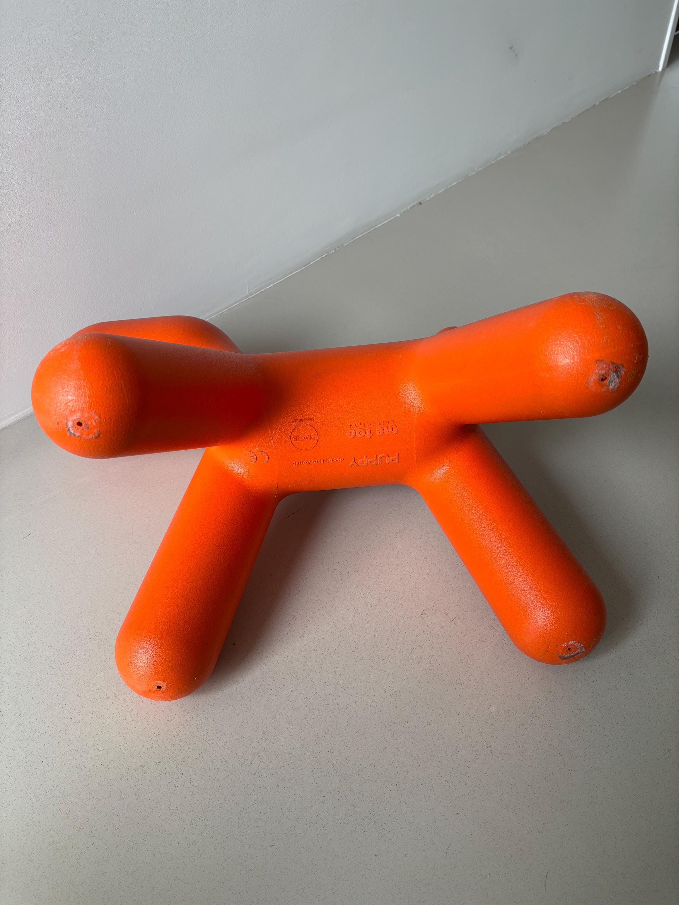 Contemporary Design - Vintage MAGIS Puppy Orange Plastic Abstract