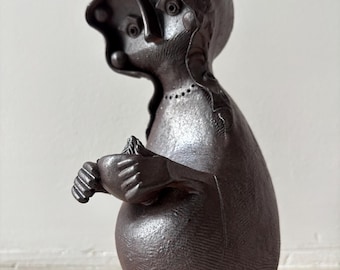 Figura de cerámica israelí Shlomo Dube / cerámica artística / vintage hecha a mano