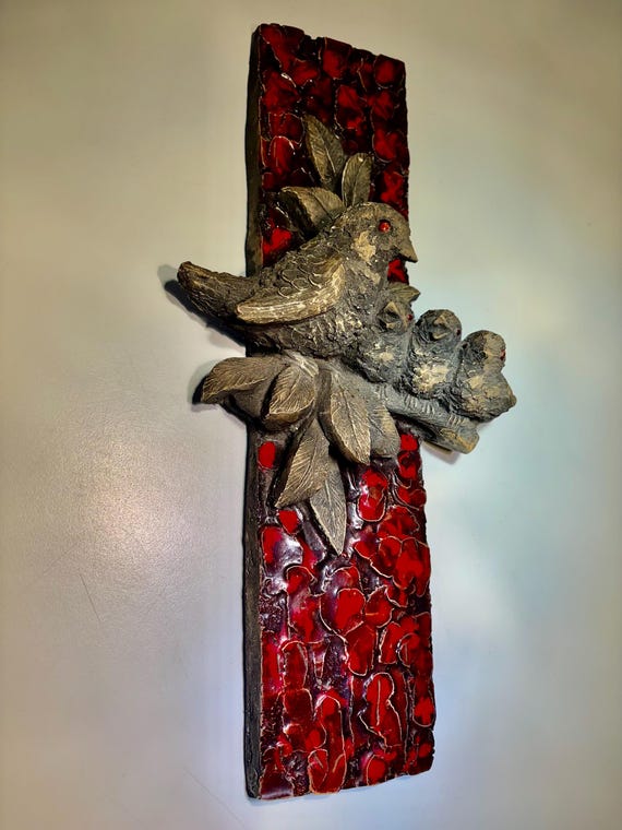 vintage brutalist  sculpture Ars Munda wall decoration 1960’s synthetic resin.