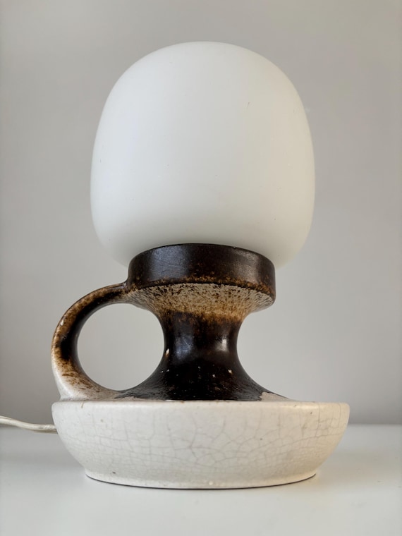 vintage fat lava West Germany tafel lamp 1970 keramiek retro