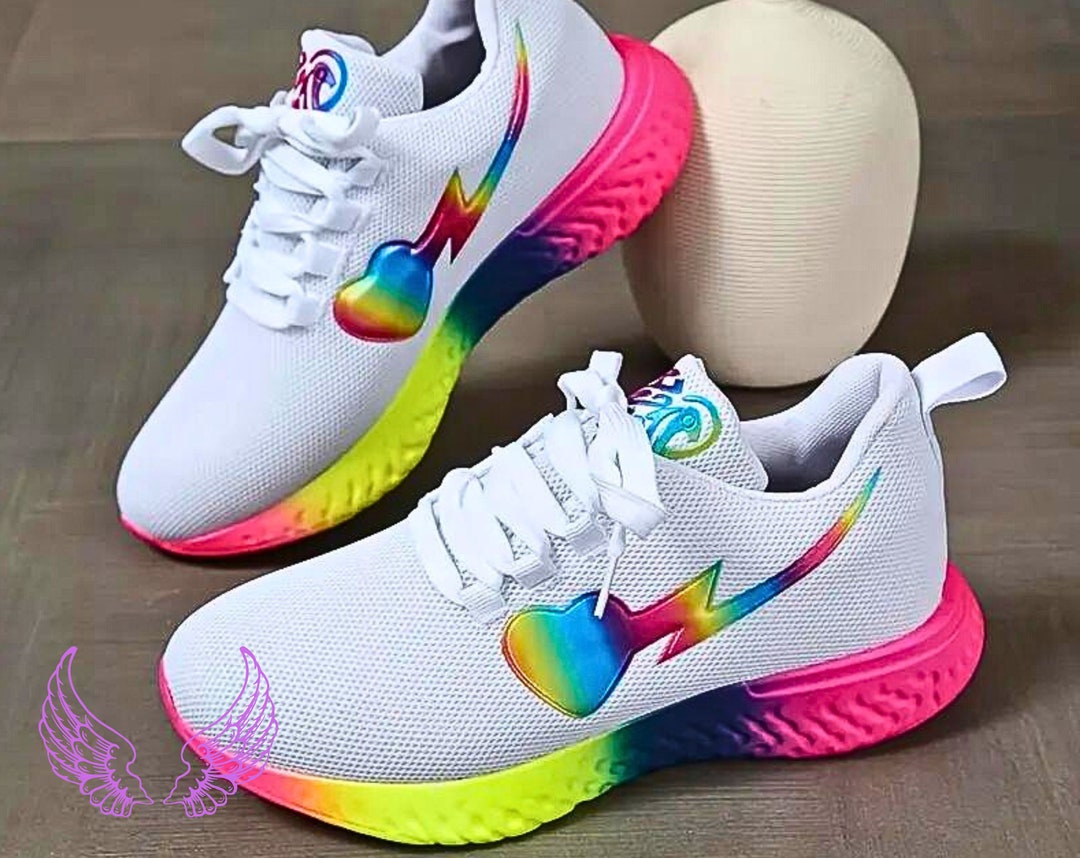  Watercolor Floral Personalized Sneakers Lightweight Walking  Shoes Running Athletic Casual Sneakers Multicoloured