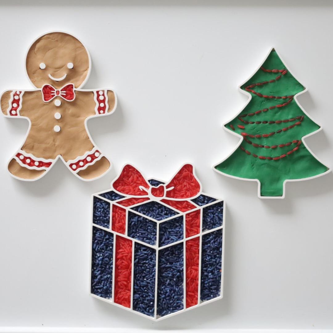 Christmas Sensory Tray Bio Sensory Tray Homeschool Santa Sensory ...