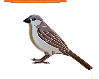 Sparrow Sensorisk Bricka: Montessori Naturlek, 3D-utskriven