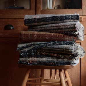 Recycled Wool British Blanket, Eco Friendly Throw, Picnic Blanket, Tweedmill Throw 1/2