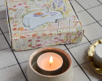 Garden Picnic Scented Tealights – Lime, Basil, Mandarin Soy Wax Candles (Set of 9)