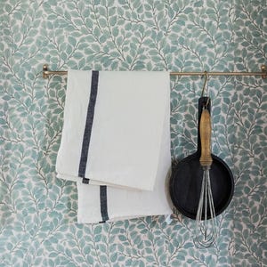 Brass Hanging Rail, Medium - Kitchen Rail - Utensil Rail - Pot Rail - Towel Rail - Solid Brass