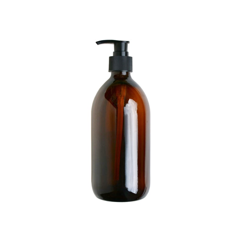 Amber Glass Reusable Bottles, Eco Cleaning, Zero Waste, Bathroom Bottles, 150ml 300ml 500ml 1l image 3