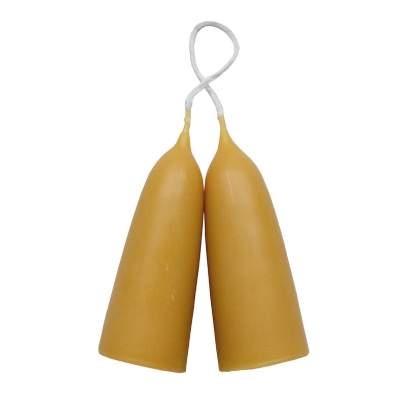 British Beeswax Stubby Candles, Pair - Thumbnail 5