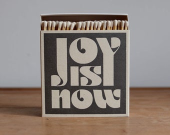 Letterpress Matches by Archivist, Joy Is Now, Retro, Luxury Extra Long Matches