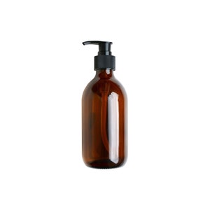 Amber Glass Reusable Bottles, Eco Cleaning, Zero Waste, Bathroom Bottles, 150ml 300ml 500ml 1l image 2