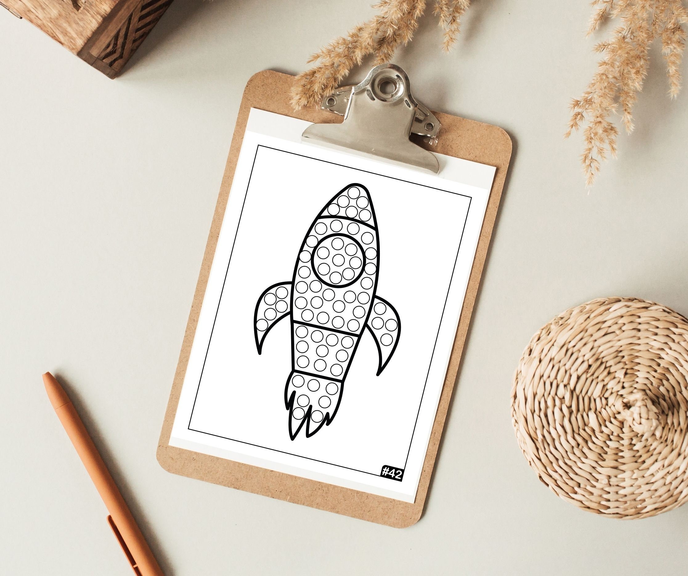Space Activity Book for Kids Coloring Pages,dot Marker,how to Draw
