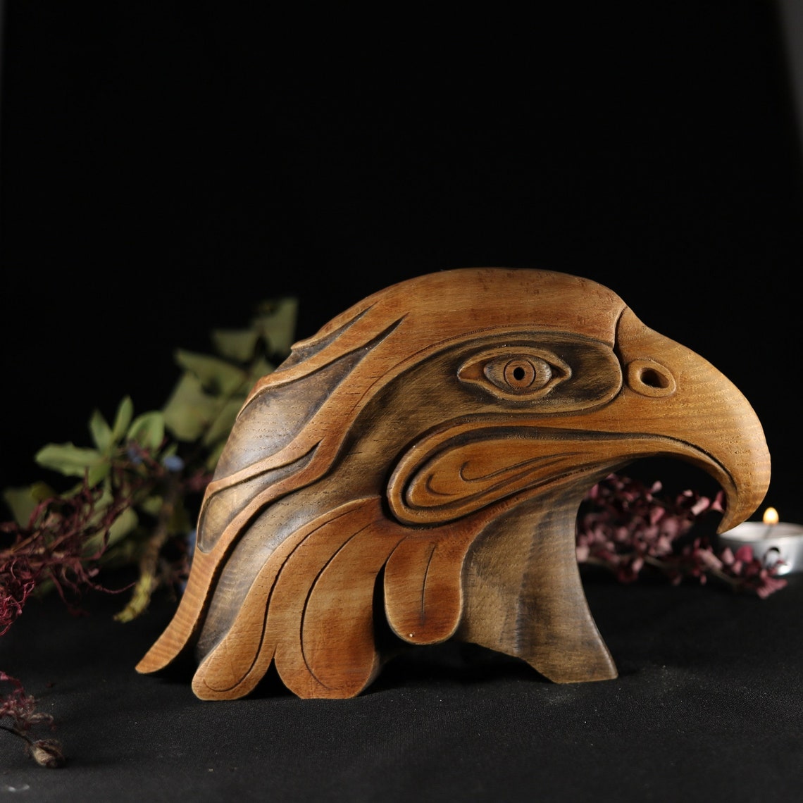 Maori Eagle Figurine Wooden Eagle Head Bald Eagle Statue - Etsy Canada