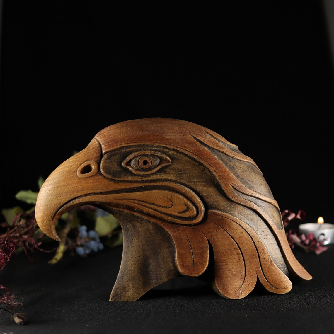 Maori Eagle Figurine Wooden Eagle Head Bald Eagle Statue - Etsy Canada