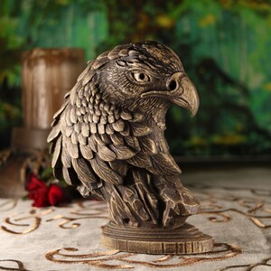 Maori, Eagle Figurine Wooden Eagle Head, Bald Eagle Statue Bird Statue ...