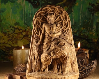 Freyr-standbeeld: Noorse god van de vruchtbaarheid, mythologie Viking-altaar Frey-figuurdecor