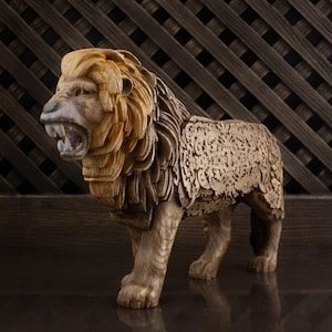 Lion statue, Wooden lion, Lion sculpture, Lion ornament Egyptian lion Wood carving lion Wood sculpture Lion art Wooden animals Home decor