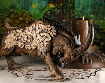 山羊の像：北欧神話の装飾 - Etsy 日本