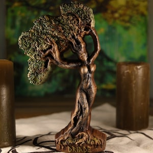 Dryad statue Dryad Tree nymph Woodland nymph Tree spirit Forest nymph Greek statue   Greek mythology Fantasy art Fantasy wood décor Nymph