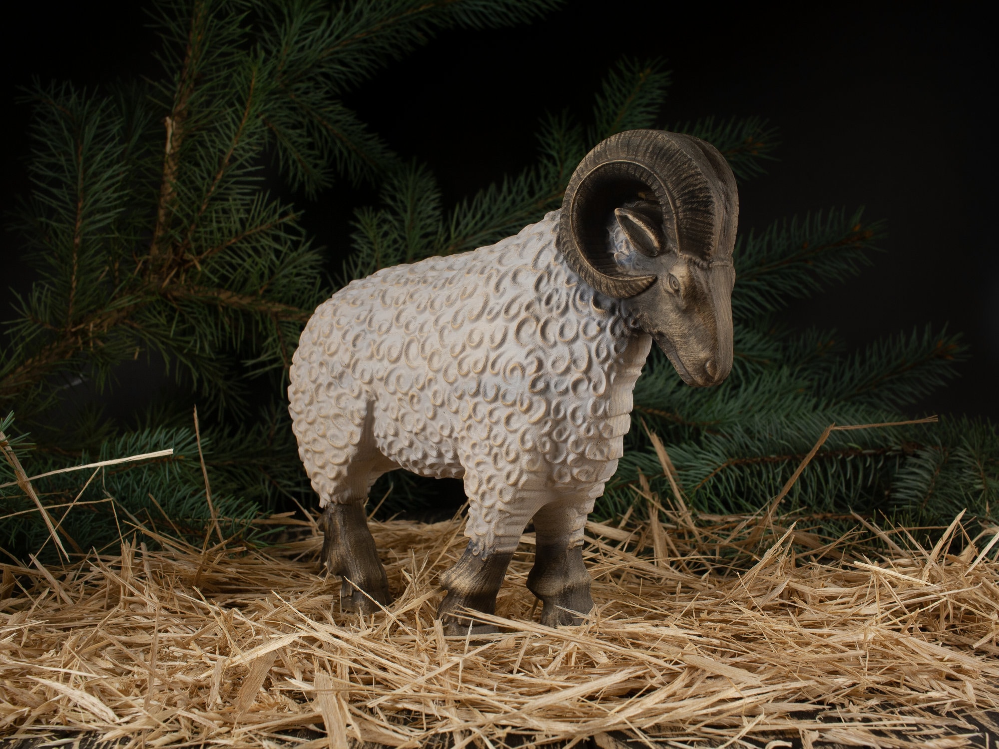 羊の像：ヴィンテージのホームデコレーション彫刻 - Etsy 日本