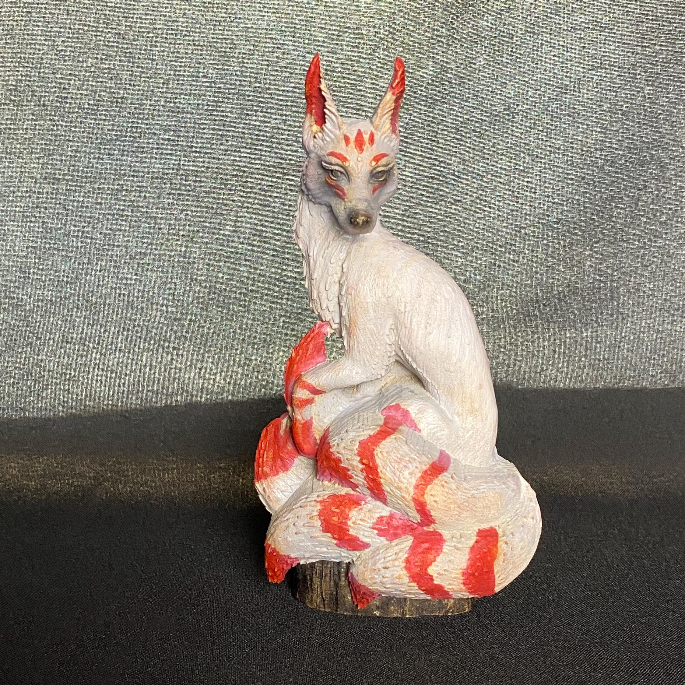 狐の像：日本神話の置物 - Etsy 日本