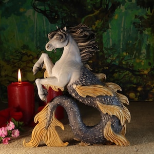Hippocampus Hippocampus statue Hippocampus figure Seahorse Seahorse statue Mythical creatures Horse Greek mythology Greek statue Homedecor