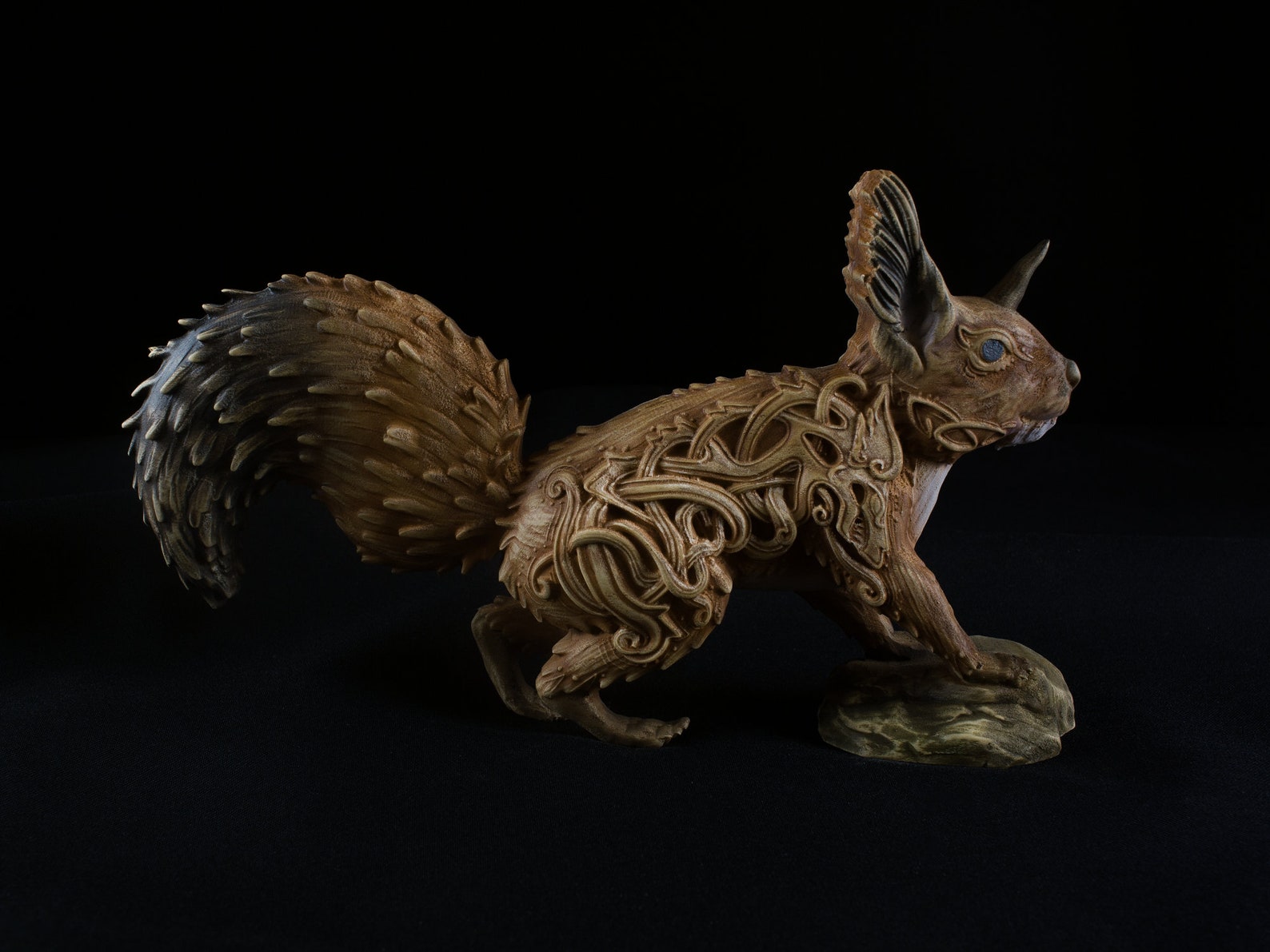 Ratatoskr Yggdrasil Wood Squirrel Norse Mythology Wooden Etsy