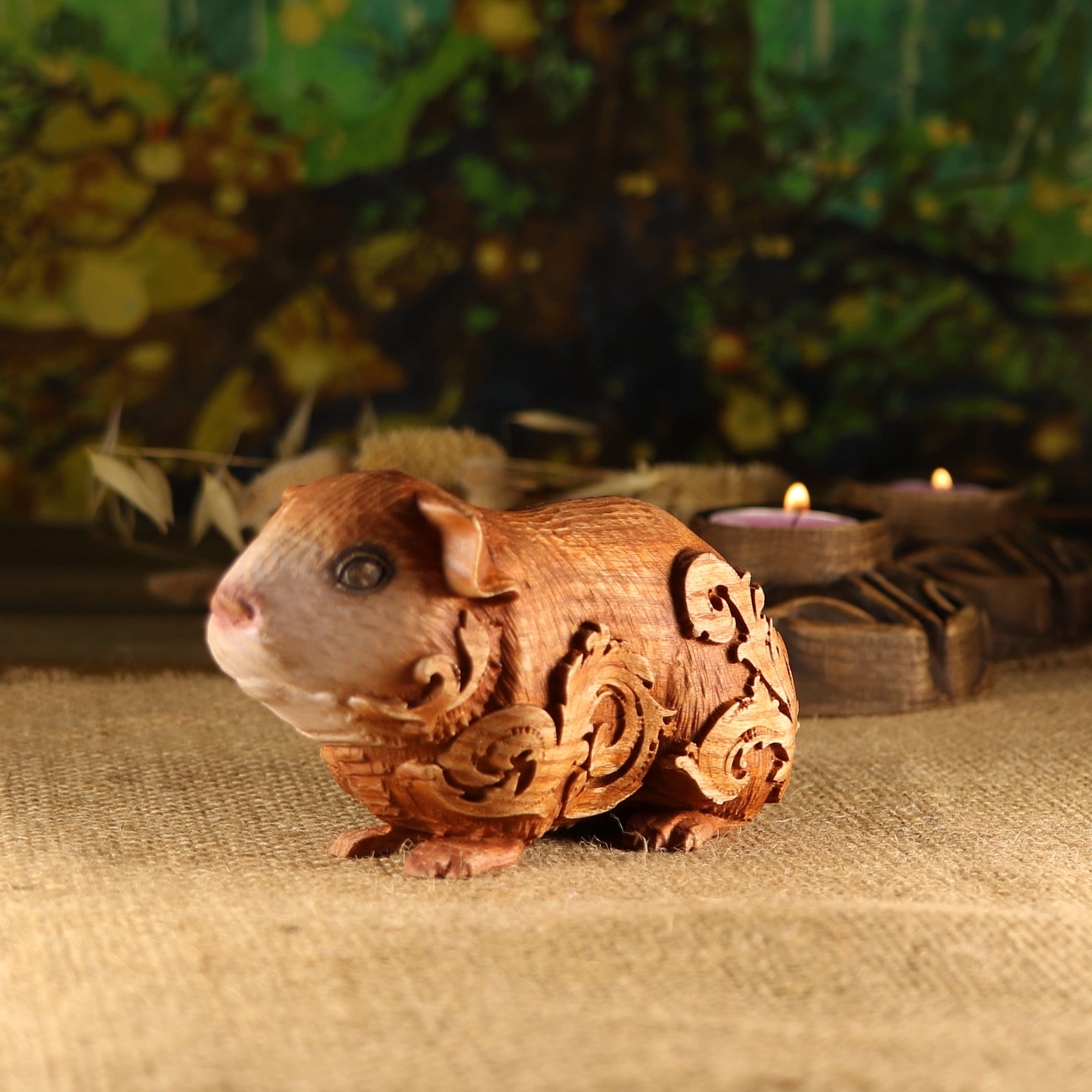 Guinea Pig Figurine: Ash Tree Decor - Etsy