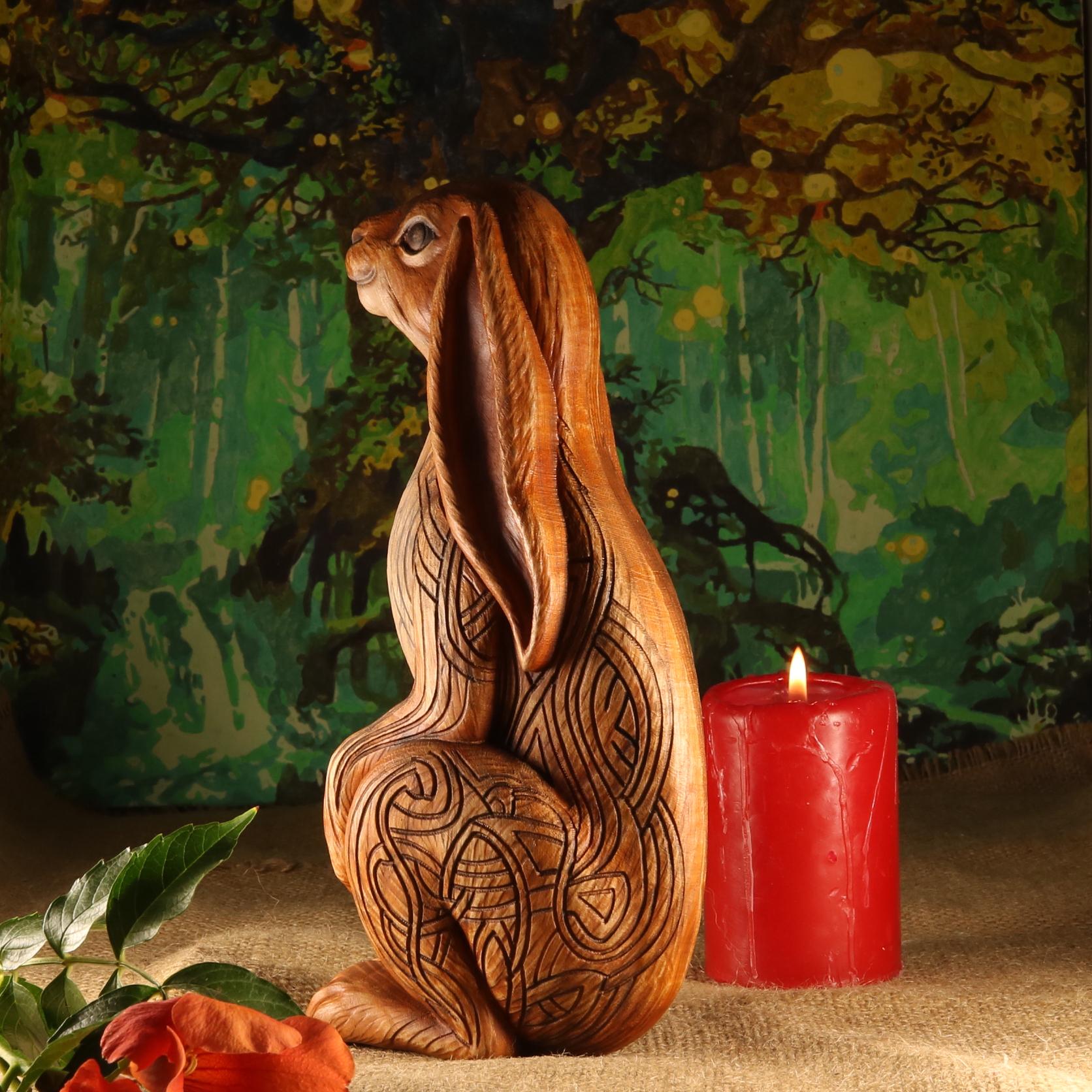 Rabbit Figurine: Norse Pagan Decor - Etsy
