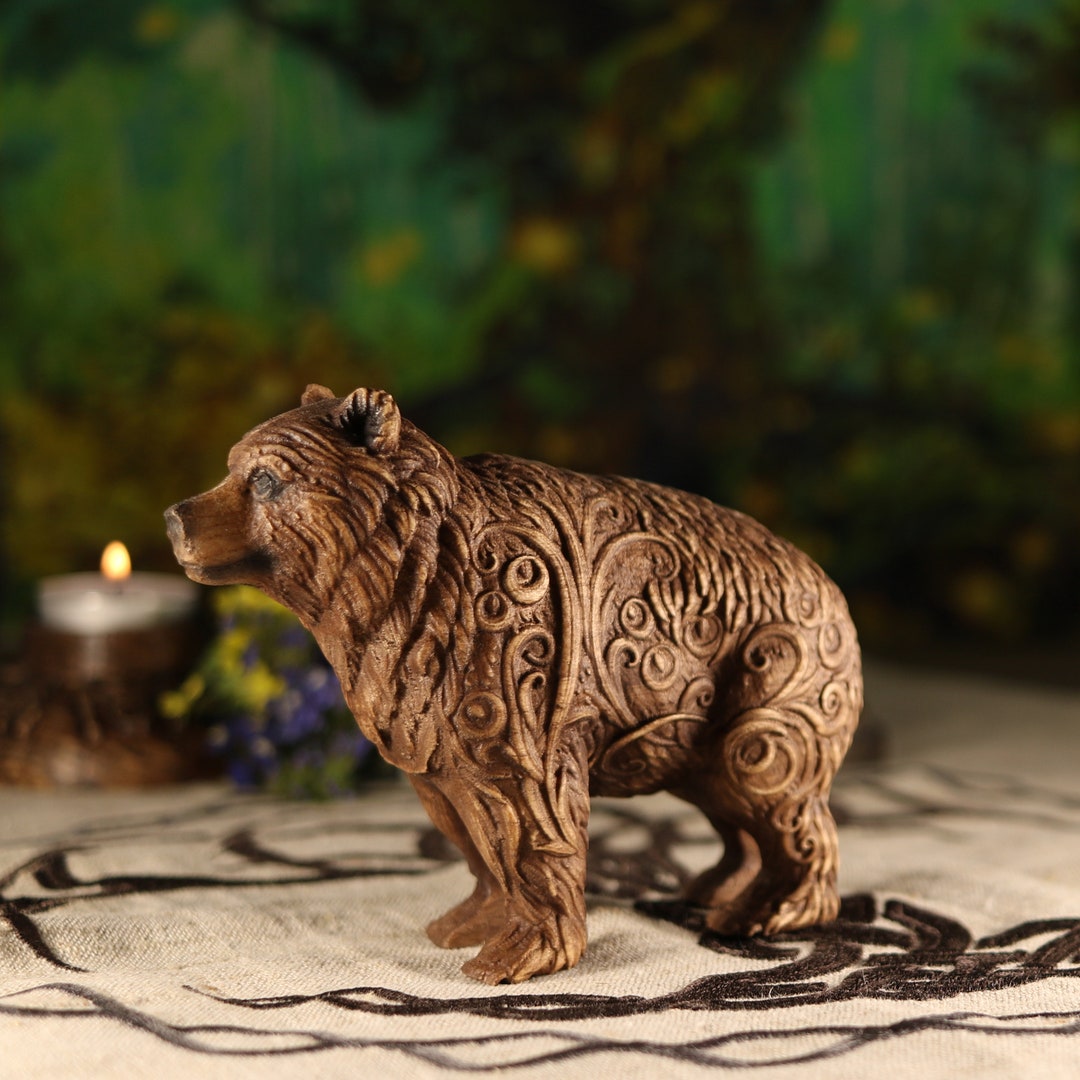 木彫りの熊 置物 　★美品　★一点物　bear wood carving il_1080xN.6146761907_1ax3.jpg