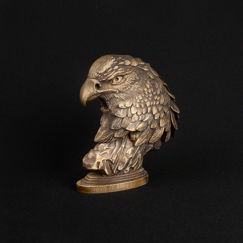 Maori Eagle Figurine Wooden Eagle Head Bald Eagle Statue Etsy