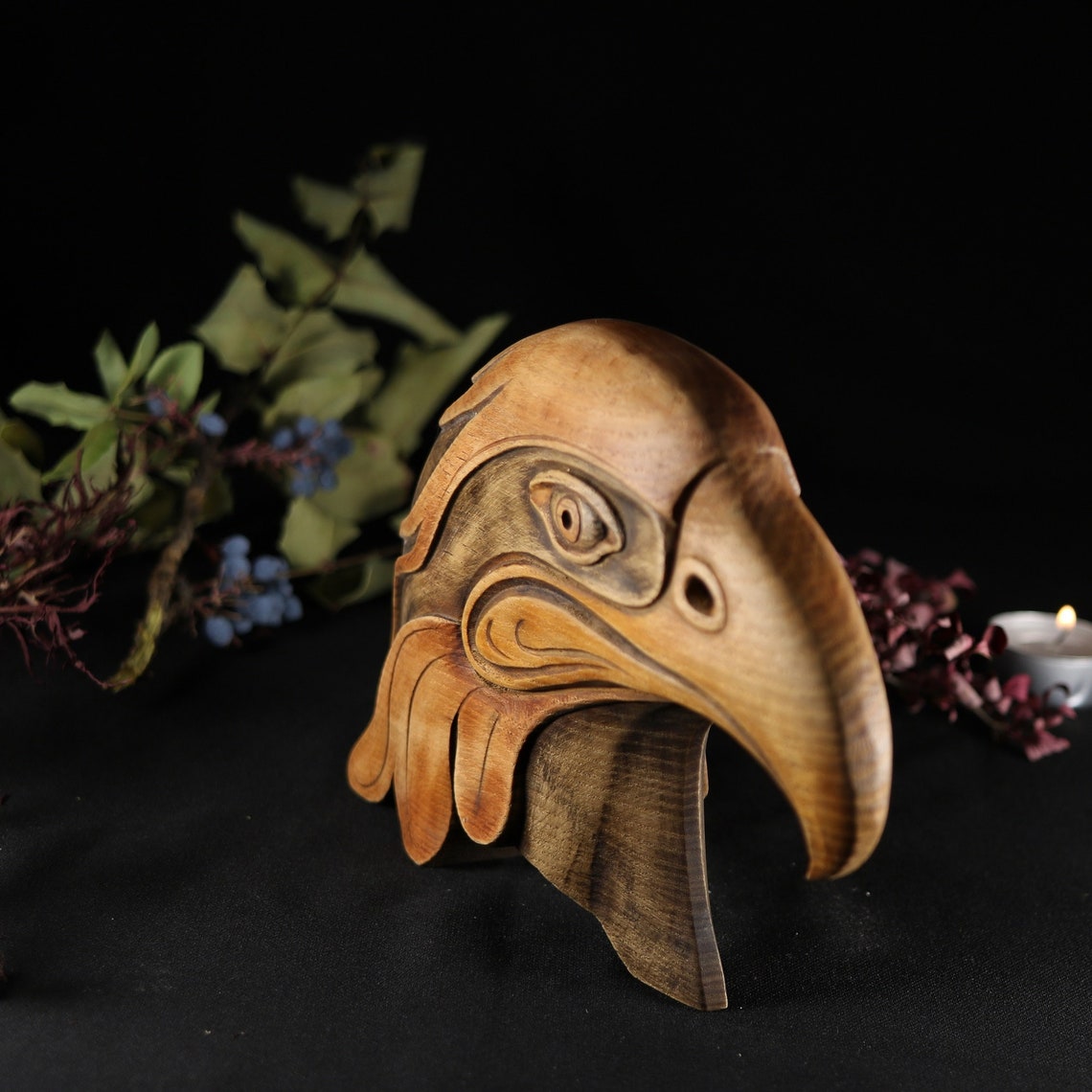 Maori Eagle Figurine Wooden Eagle Head Bald Eagle Statue - Etsy Canada