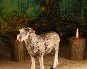 イタリア 木彫りの野生の羊アンティーク 木製の羊の置物：素朴な農家の木彫りの動物装飾 - Etsy 日本