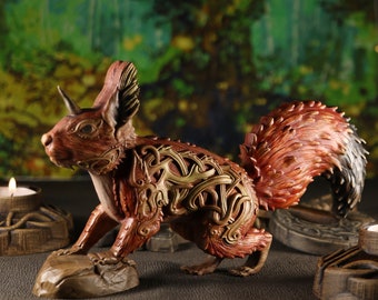 Ratatoskr Red squirrel Wood squirrel Squirrel sculpture Norse mythology Wooden Norse gods Norse altar Norse pagan Viking wood carving