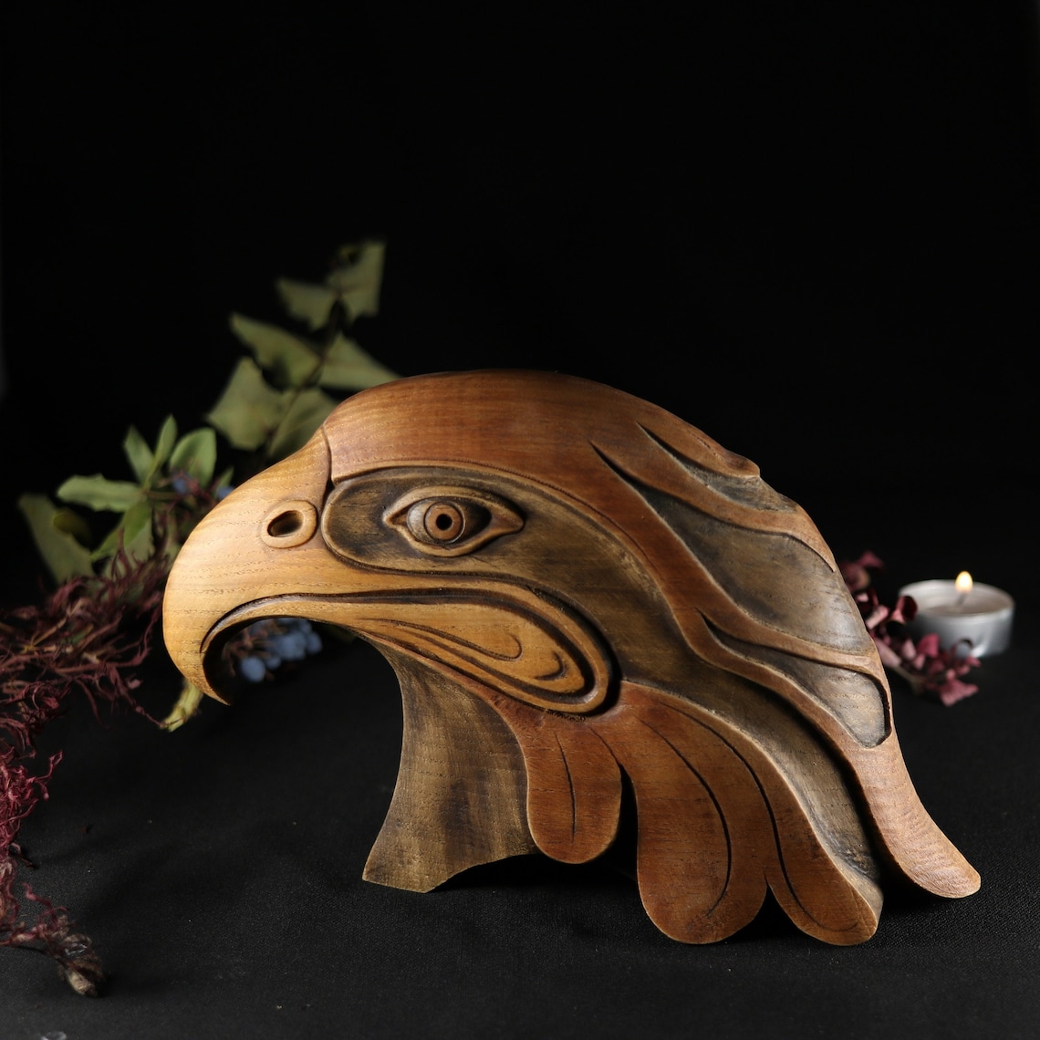 Maori Eagle Figurine Wooden Eagle Head Bald Eagle Statue - Etsy Canada